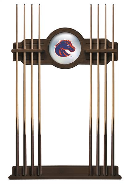 Boise State University Solid Wood Cue Rack with a Navajo Finish