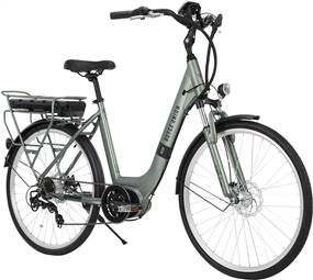 Royce Union RME 36V Electric Comfort Bike, Pedal Assist to 20 MPH, 7 Speed, 27.5" Wheels, Aluminum Frame, Green, Removable 36V 10.4AH Lithium Battery
