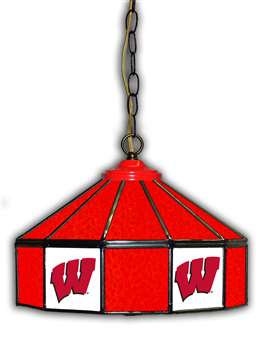 University Of Wisconsin 14 Inch Glass Pub Lamp