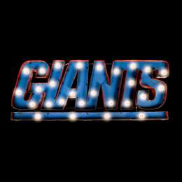 New York Giants Lighted Recycled Metal Sign