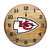 Kansas City Chiefs Oak Barrel Clock