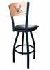 U.S. Air Force 25" Swivel Counter Stool with Black Wrinkle Finish and a Laser Engraved Back  