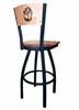 Georgetown 25" Swivel Counter Stool with Black Wrinkle Finish and a Laser Engraved Back  