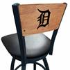 Detroit Tigers 30" Swivel Bar Stool with Black Wrinkle Finish and a Laser Engraved Back  