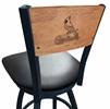 St. Louis Cardinals 30" Swivel Bar Stool with Black Wrinkle Finish and a Laser Engraved Back  