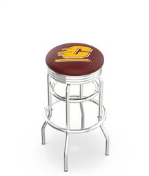 Central Michigan 30" Double-Ring Swivel Bar Stool with Chrome Finish  