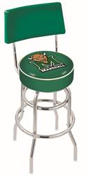  Marshall 25" Double-Ring Swivel Counter Stool with Chrome Finish  