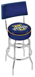  Marquette 30" Double-Ring Swivel Bar Stool with Chrome Finish  