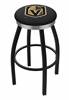 Vegas Golden Knights  30" Swivel Bar Stool with a Black Wrinkle and Chrome Finish  