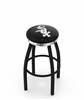  Chicago White Sox 30" Swivel Bar Stool with a Black Wrinkle and Chrome Finish  