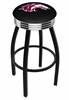  Southern Illinois 30" Swivel Bar Stool with a Black Wrinkle and Chrome Finish  