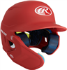 Rawlings MACH One-Tone Matte Helmet w/Adjustable Face Guard - Junior (MA07J) SCARLET Left Hand Batter