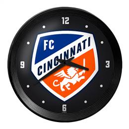 FC Cincinnati: Ribbed Frame Wall Clock