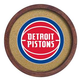 Detroit Pistons: "Faux" Barrel Framed Cork Board