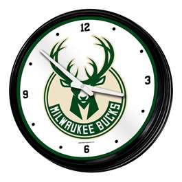 Milwaukee Bucks: Retro Lighted Wall Clock