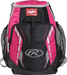 Rawlings R400 Baseball Youth Backpack Neon Pink