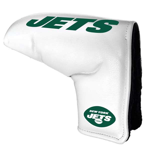 New York Jets Tour Blade Putter Cover (White) - Printed