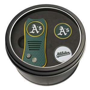 Oakland Athletics A's Golf Tin Set - Switchblade, 2 Markers 96959   