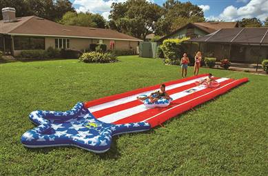 WOW Sports Americana Stars & Stripes Giant Super Slide, Backyard Slip and Slide for Adults and Kids, 40 ft x 8 ft  