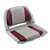 Wise Cushioned Molded Plastic Shell Fold Down Boat Seat Grey/Red/Grey Shell      