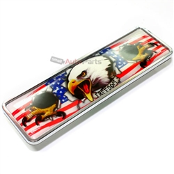 American Freedom USA Eagle Flag Chrome Domed Emblem Badge for Car-Truck-Bike