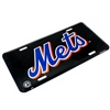 New York Mets Baseball Black License Plate Aluminum Stamped Metal Car-Truck Tag