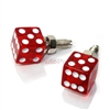 Clear Red Dice License Plate Frame Fasteners Bolts