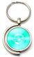 Green Nissan Logo Brushed Metal Round Spinner Chrome Key Chain Spin Ring