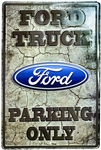 Ford Logo Truck Parking Only Large 12" x 18" Metal Garage Novelty Sign