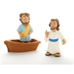 Action Figure Set - Jesus Walks On Water - 3"