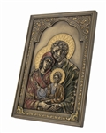 Holy Family - Iconic Style Wall Plaque with Stand