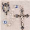 Rosary Clear Crystal Beads with Blue Our Fathers