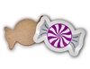 Badge Reel Purple Pastel Peppermint Candy (NO HOLE)