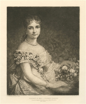 Stephen J. Ferris etching Mrs. J Coleman Drayton
