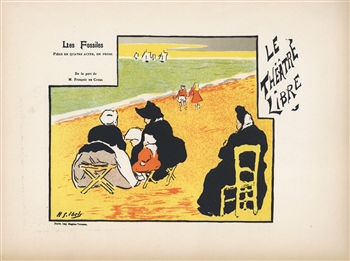 Henry-Gabriel Ibels lithograph poster "Le theatre Libre Le Fossiles"
