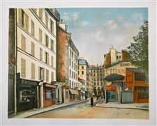 Maurice Utrillo lithograph Montmartre