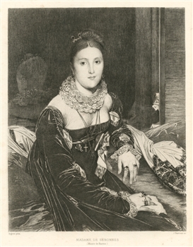 Jean-Auguste-Dominique Ingres etching Madamme de Senonnes