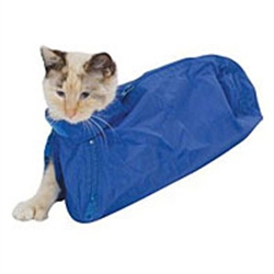 Feline Restraint Nylon Bag for 5-10 lbs in Navy - Cat