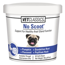 VetClassics No Scoot Soft Chews l Supports Healthy Anal Gl& Function