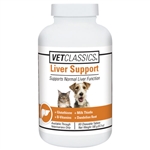 VetClassics Liver Support For Dogs and Cats, 60 Chewable Tablets