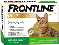 Frontline Gold For Cats, Green 3 Tubes