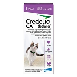 Credelio (Lotilaner) Chewable Tablet For Cats 2.0-4.0 lbs, 1 Chew