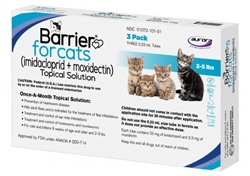 Barrier (imidacloprid + moxidectin) Topical Solution For Cats 2-5 lbs