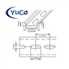 10 YC-DR-1m YuCo FACTORY CUT 1m STEEL SLOTTED DIN RAIL 35mm X 7.5mm PR005 ASI RoHS
