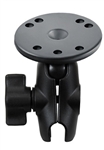2.5 Inch Dia. Round Base with 1 Inch Diameter Ball and SHORT Sized Length Arm (No Diamond Mounting Plate Adapter)