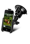 Single 3.25" Dia. Suction Cup Base with Twist Lock, Aluminum Standard Length Sized Arm and RAM-HOL-AP3U Apple iPhone Holder (1st Gen WITHOUT Case or Cover)