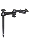 12 Inch Male Upper Tele-Pole with Articulating Swing Arm with RAM-202U (2.5" Dia. Plate)