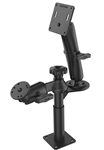 5 Inch Lower Tele-Pole, 4 Inch Upper Tele-Pole with Flange, Articulating Single Swing Arm and VESA Plate Mount
