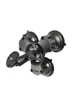 Triple 3.25" Dia. Suction Cup Base with Twist Lock, Standard Length Sized "B" Sized Arm and 2.5" Dia. Plate with 1/4"-20 Male Camera Stud (Heavy Duty)
