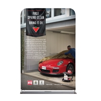 4' Straight Tube Banner Display with Fabric Print